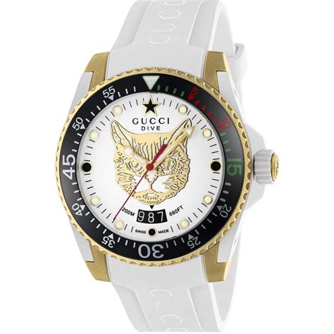 gucci watches white|gucci mystic cat.